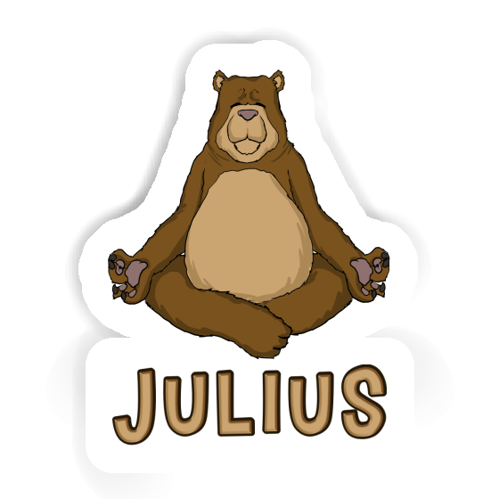 Sticker Julius Yoga Bear Laptop Image