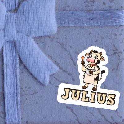 Sticker Julius Cow Laptop Image