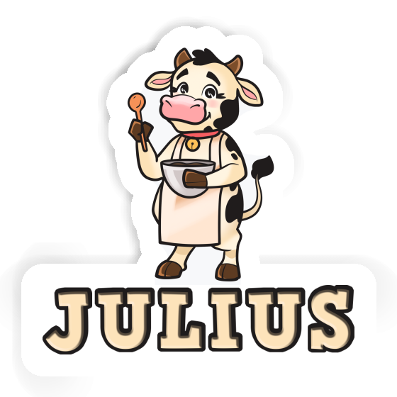 Sticker Julius Cow Notebook Image