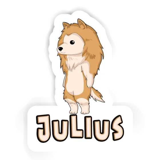 Sticker Julius Collie Laptop Image