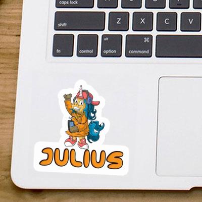 Hip-Hop Einhorn Aufkleber Julius Laptop Image