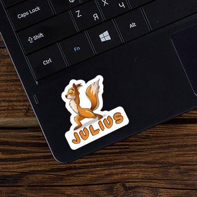 Sticker Julius Yoga Squirrel Laptop Image