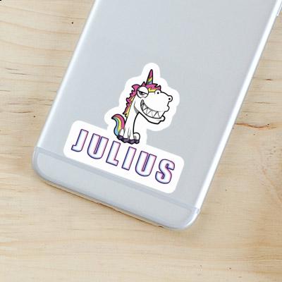 Grinning Unicorn Sticker Julius Laptop Image