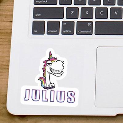 Autocollant Licorne grinçante Julius Notebook Image