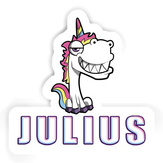 Autocollant Licorne grinçante Julius Laptop Image