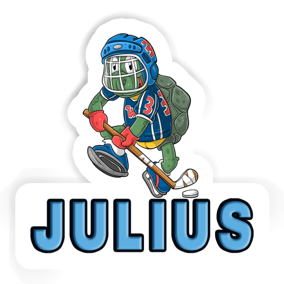 Joueur de hockey sur glace Autocollant Julius Laptop Image