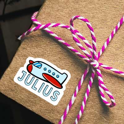 Sticker Julius Airplane Notebook Image