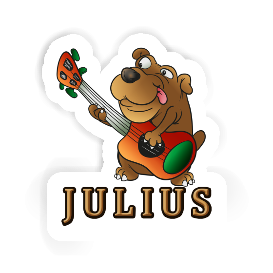 Sticker Julius Guitar Dog Gift package Image