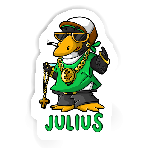 Sticker Julius Hip-Hop Penguin Notebook Image