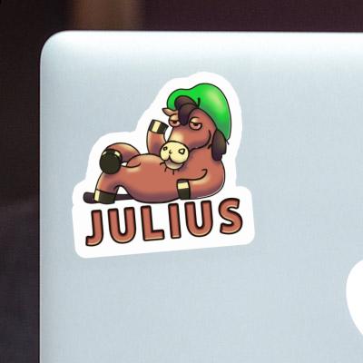 Sticker Julius Lying horse Laptop Image