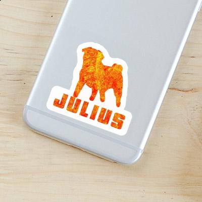 Sticker Julius Pug Laptop Image