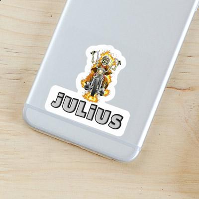 Motorbike Rider Sticker Julius Laptop Image