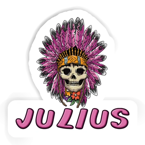 Sticker Womens Skull Julius Laptop Image