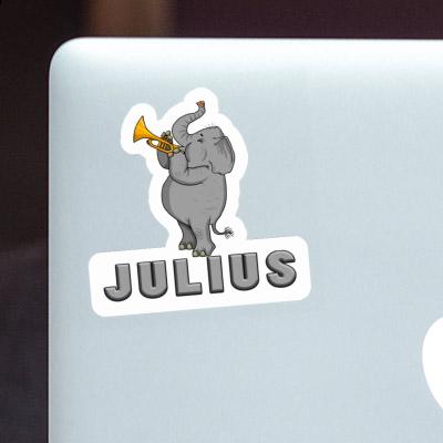 Sticker Julius Trumpet Elephant Image