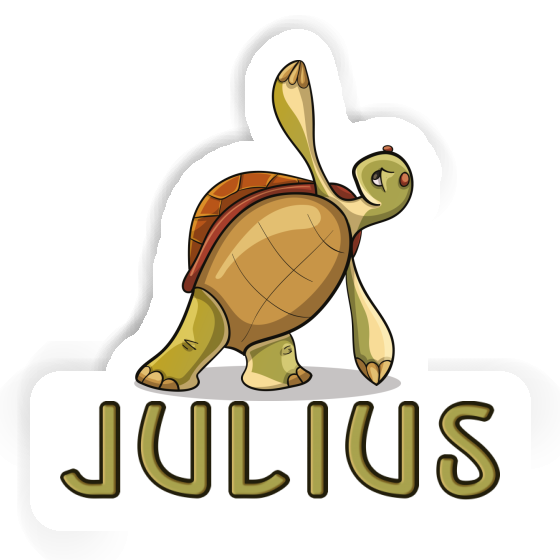 Julius Sticker Yoga Turtle Notebook Image