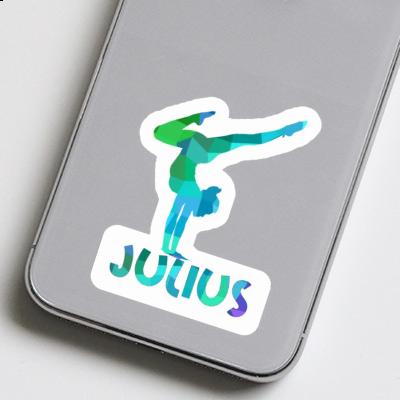 Sticker Yoga Woman Julius Laptop Image