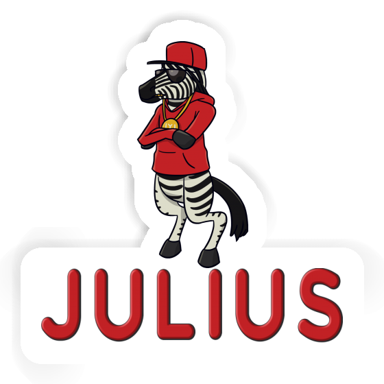 Julius Sticker Zebra Notebook Image