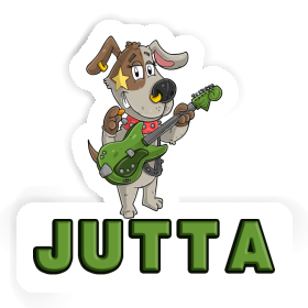 Sticker Guitarist Jutta Image