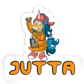 Jutta Sticker Hip-Hop Unicorn Image