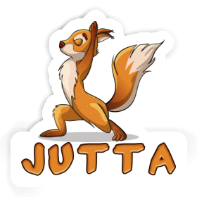 Sticker Jutta Yoga Squirrel Image