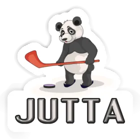 Ice Hockey Panda Sticker Jutta Image