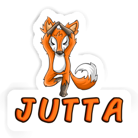 Jutta Sticker Yoga Fox Image