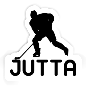 Hockey Player Sticker Jutta Image