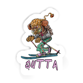 Jutta Sticker Skier Image