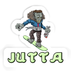 Snowboarder Sticker Jutta Image