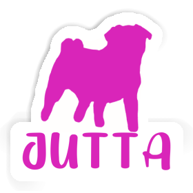 Jutta Sticker Pug Image