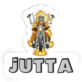 Motorcycle Rider Sticker Jutta Image