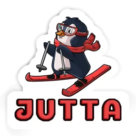 Jutta Sticker Skier Image