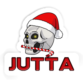 Christmas Skull Sticker Jutta Image