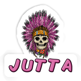 Sticker Jutta Womens Skull Image