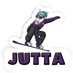 Snowboarder Sticker Jutta Image