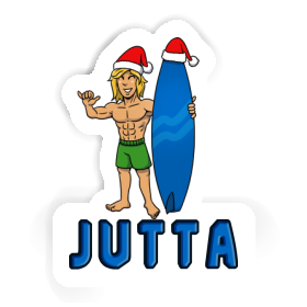 Sticker Jutta Christmas Surfer Image