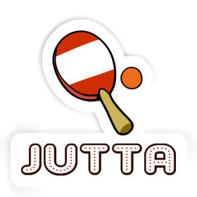 Jutta Sticker Table Tennis Paddle Image