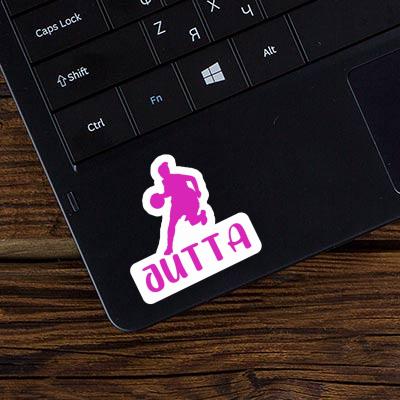 Basketballspielerin Sticker Jutta Notebook Image