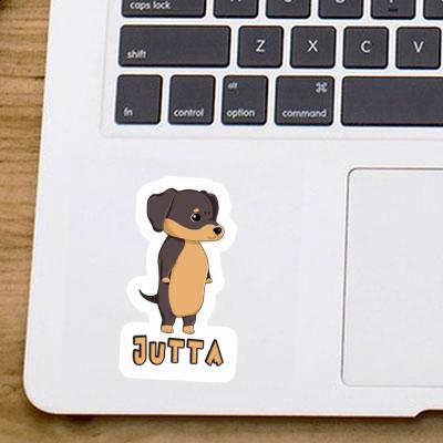 Sticker Jutta Dachshund Notebook Image