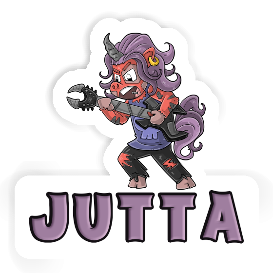 Sticker Rocking Unicorn Jutta Laptop Image