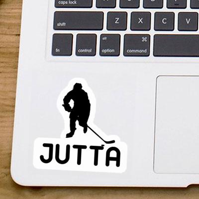 Eishockeyspieler Aufkleber Jutta Notebook Image