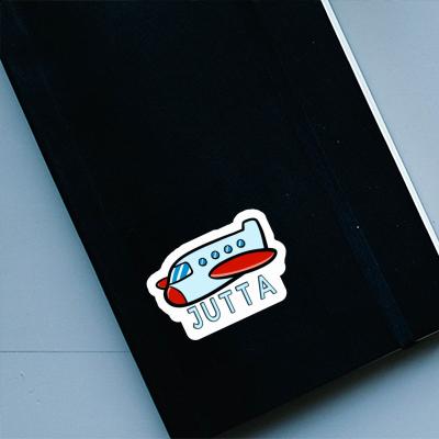 Sticker Airplane Jutta Notebook Image