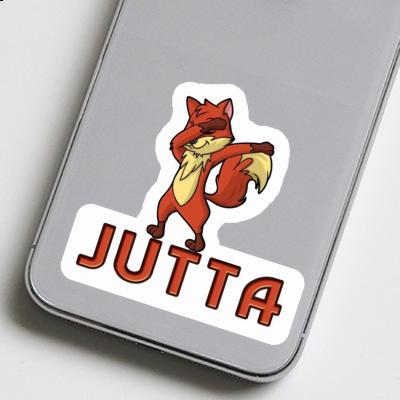 Dabbing Fox Sticker Jutta Laptop Image