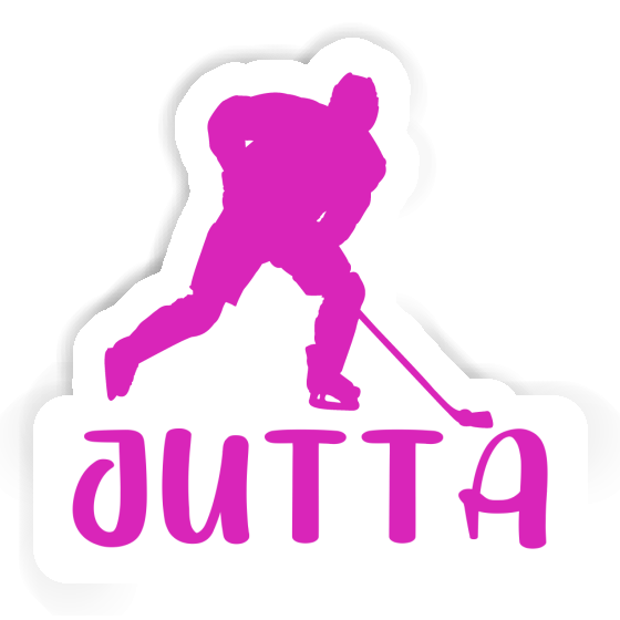 Sticker Jutta Hockey Player Laptop Image