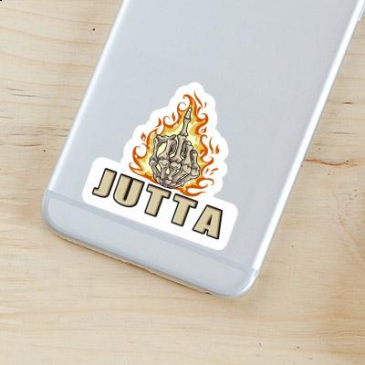 Sticker Mittelfinger Jutta Notebook Image