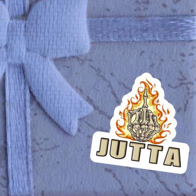 Sticker Mittelfinger Jutta Laptop Image