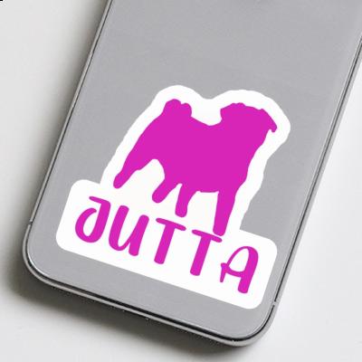 Jutta Sticker Pug Laptop Image