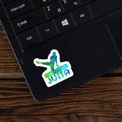 Gymnast Sticker Jutta Laptop Image