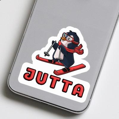 Sticker Skifahrerin Jutta Laptop Image