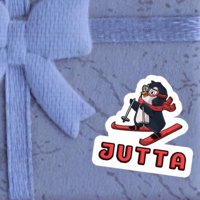 Sticker Skifahrerin Jutta Image